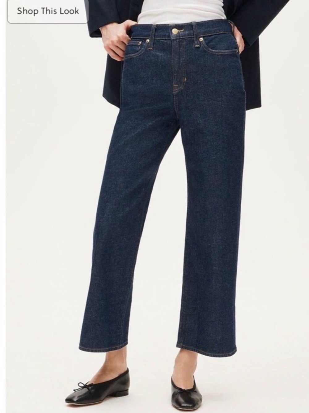 NWT J. Crew '96 Slim Wide Leg Jeans Dark Indigo 27